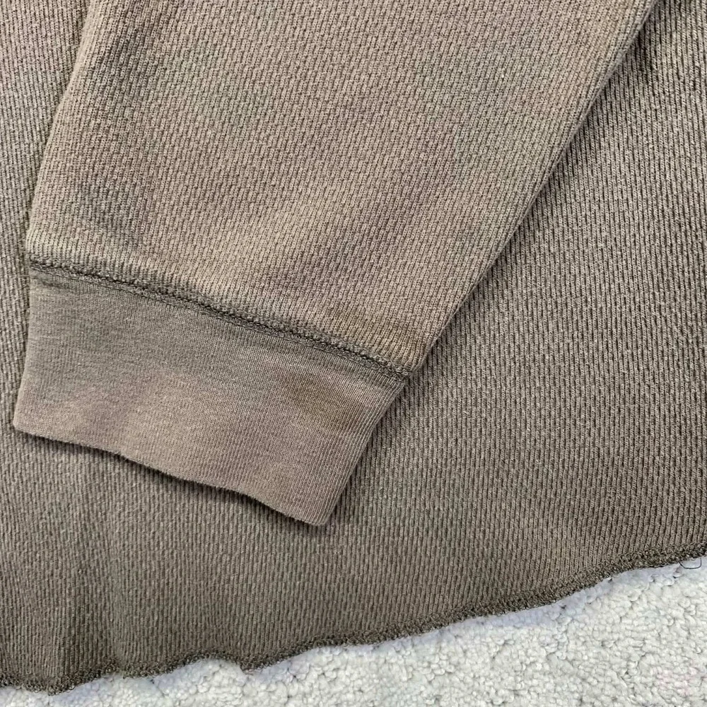 Old Navy Mens Long‎ Sleeve Thermal Shirt Brown Crew Neck Size Large Surplus